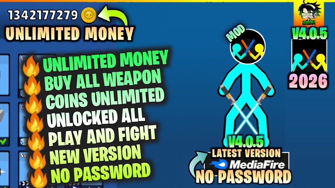 MOD‼️Supreme Duelist Stickman Mod Apk v4.0.5 Latest Version 2026