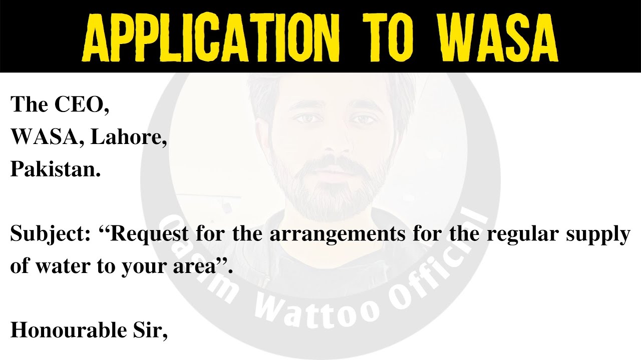 Application For Water Supply Problem Irregular Water Supply Complaint