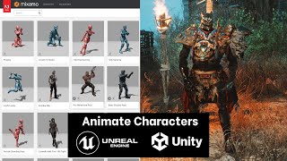 How To Animate Charactes With Mixamo For Unreal & Unity + FREE Download 3 Quality Characters