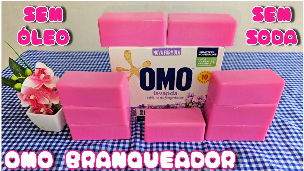 💜 SABÃO EM BARRA OMO LAVANDA SEM ÓLEO SEM SODA- BRANQUEADOR POTÊNCIA EM BARRA 💜