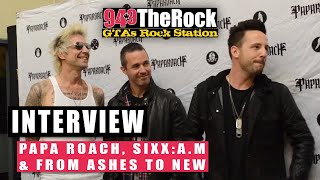 94.9 The Rock chats w/ Papa Roach, SIXX: A.M & From Ashes to New!