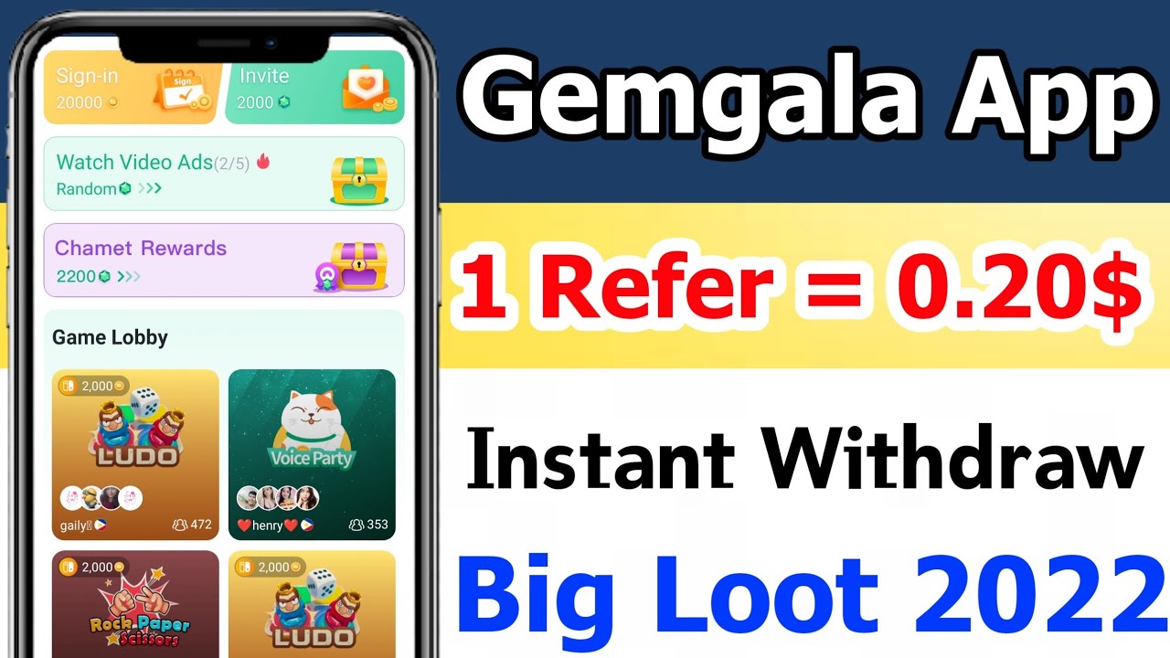 Gemgala High Paying Earning App 2022 Gemgala App Withdraw Proof
