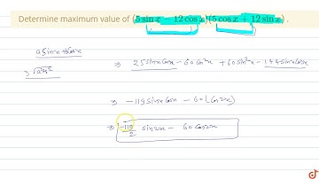 Determine maximum value of `(5sinx- 12cosx)(5cosx+12sinx)` .