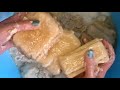 ЦЕЛЫЙ ТАЗ РАЗМОКШЕГО ХОЗЯЙСТВЕННОГО МЫЛА/ АСМР/ SOAKED LAUNDRY SOAP/ASMR