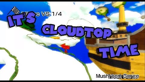 WiiU Cloudtop Cruise - Mario Kart Wii new custom track release