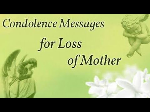 Short Condolence Message on Death of Mother  Loss of Mother Sympathy Card