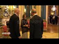 The Prince of Wales and the Duchess of Cornwall greet the Tsar and Tsaritsa of the Bulgarians.