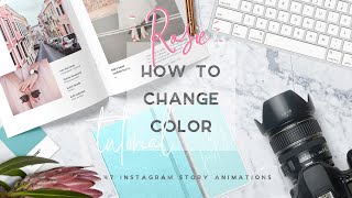 ROSIE | How to change footage color in Photoshop | instagram animation pack for your stories | screenshot 3