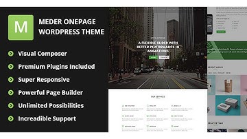 Meder - Creative One Page Parallax WordPress Theme | Themeforest Website Templates and Themes