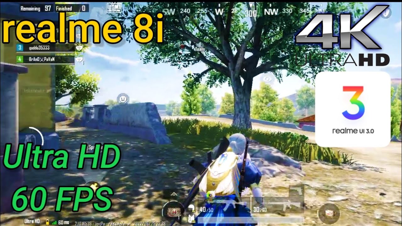 Realme 8i ultra HD graphics | ultra hd 60fps test bgmi|ui3.0 - YouTube