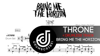Bring Me the Horizon - Throne   Drumless track (Drum transcription) | The Drumscribe Universe