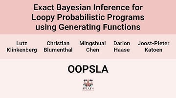 [OOPSLA24] Exact Bayesian Inference for Loopy Probabilistic Programs Using Generating Functions