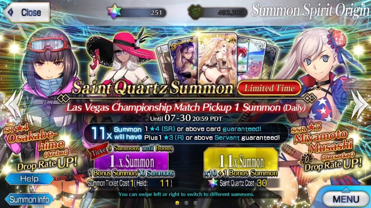FGO Summer 4 Musashi Rolls: Best summer is here~