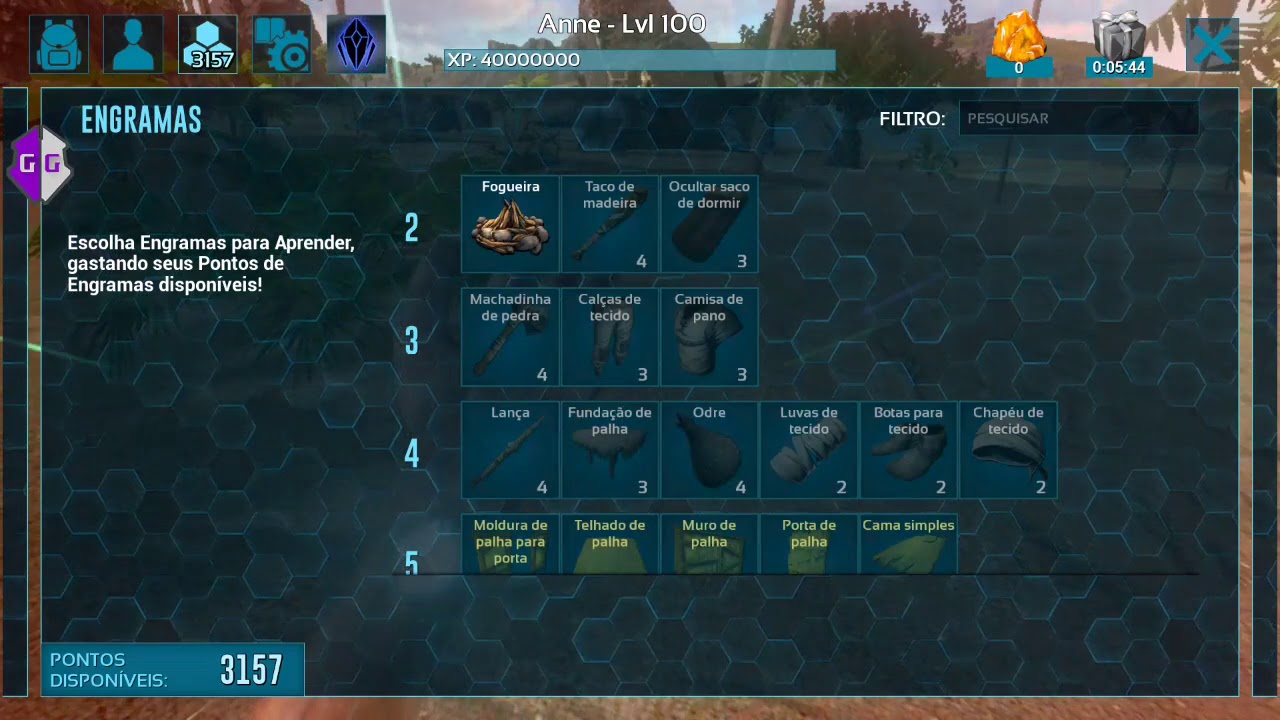 Como desbloquear todos os engramas em ark survival mobile no off usando ...