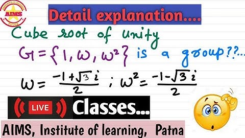 Cube root of unity is a group| Live Classes video| Modern Algebra | #AIMS #IITJAM #BScmaths