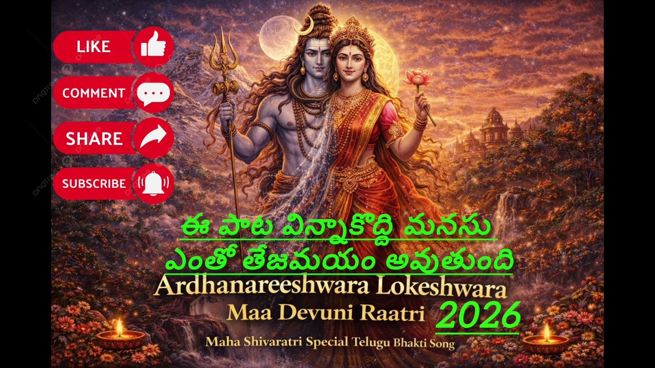 🙏 అర్ధనారీశ్వరా! 🙏ఈ పాటలో శివుడు Ardhanareeswara | Maha Shivaratri Special Telugu Bhakti Song