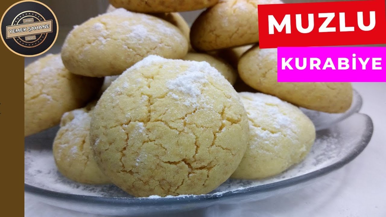 ŞAHANE Muzlu Kurabiye Yapımı / 5 Dakikada kurabiyeler fırında / muzlu