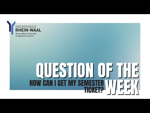 Question of the Week - How can I get my semester ticket?