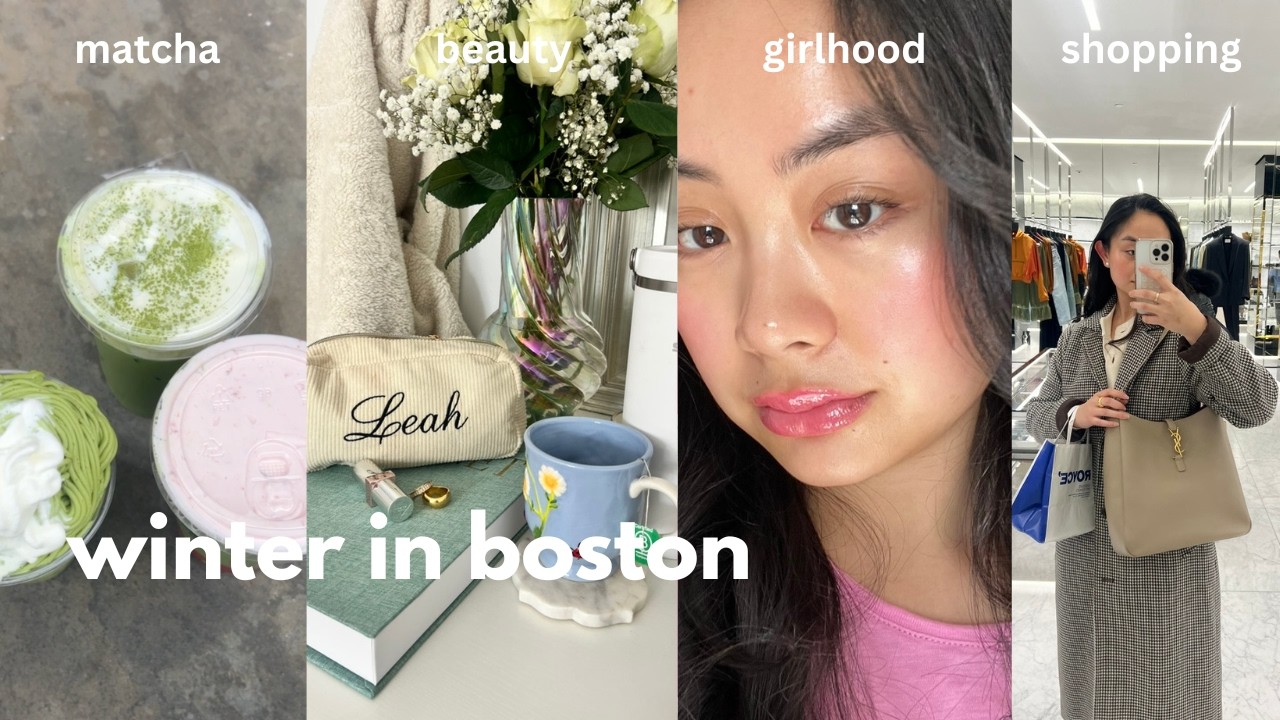 winter days in boston | girlhood, valentines, michelin boba, matcha, home cooking, and shopping🍵💕