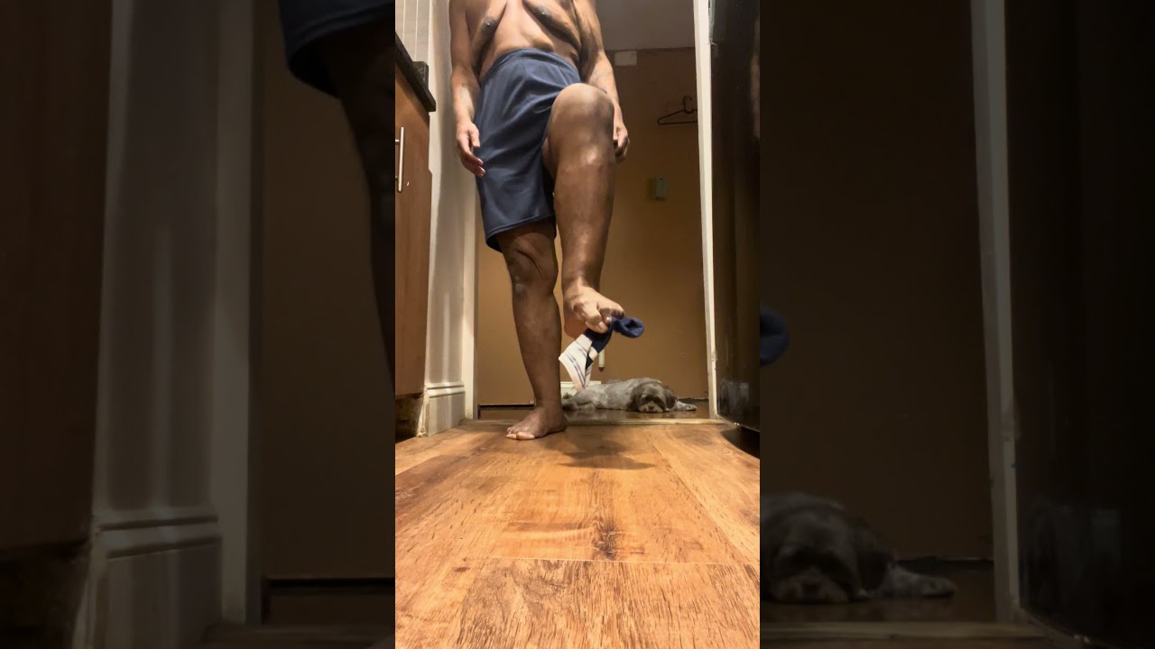 Strengthening my foot muscles, using my toes to grab and pick up things. 