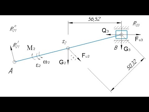 Силовой анализ кривошипно-ползунного механизма