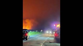 Two fire services battle blaze at Peak District plantation