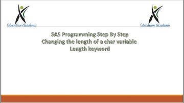 SAS Programming StepByStep Changing the length of a char variable-Length keyword