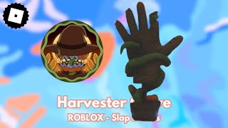 How to get the HARVESTER GLOVE & 'The Cornfeared' BADGE in Slap Battles - ROBLOX (TUTORIAL)