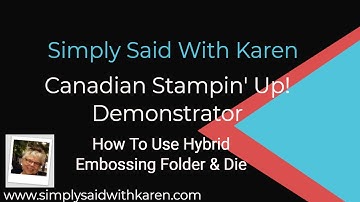 How to use the Tree Rings Hybrid Embossing Folder Part of the Ringed with Nature Bundle