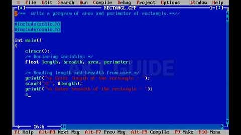 Write a program to area and perimeter of rectangle //c language//akt guide