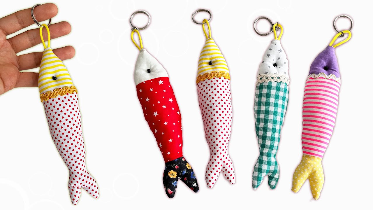 TURN SEWING WASTE INTO MONEY! / Fish Keychain Making / Easy Sewing