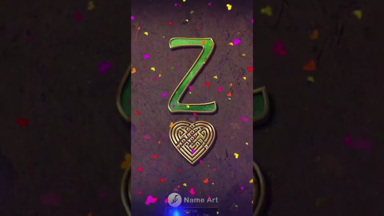 Z Name Art Video Status | Z Letter Whatsapp Status | Name Art #shorts