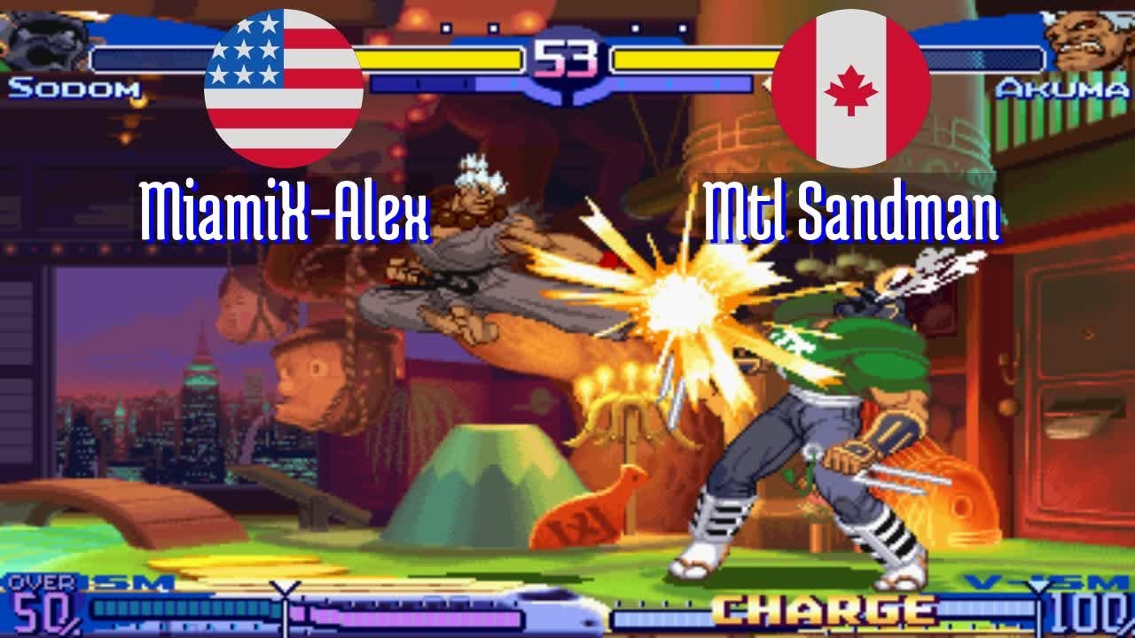 FT3 @sfa3: MiamiX-Alex (US) vs Mtl Sandman (CA) [Street Fighter Alpha 3 Fightcade] Sep 12
