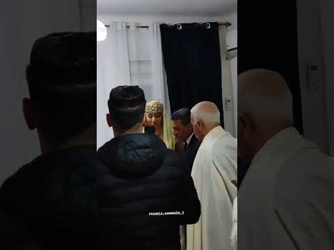 عرس سمية سماش وزوجها عمار الشندالي جلال يخرج العروس سمية 