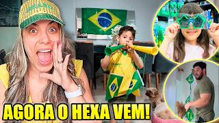 DECORAMOS a casa de BRASIL! 🇧🇷 Tentando COMPLETAR o ALBUM da COPA | Kathy Castricini