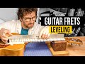 Guitar frets leveling - ASMR