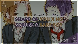 [Indosub] shape of you x no scrubs x baby boy - lyrics