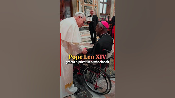 Truly emotional—Pope Leo XIV warmly greets a priest in a wheelchair #popeleoxiv #priest #reverend
