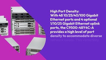 Exploring the Cisco Catalyst C9500 48Y4C A Switch A Powerful Network Solution