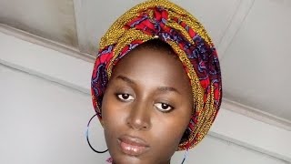 3min easy and simple headwrap using Ankara