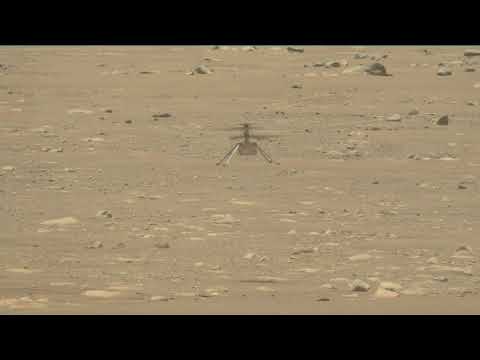 Mastcam-Z Video of Ingenuity Taking Off and Landing