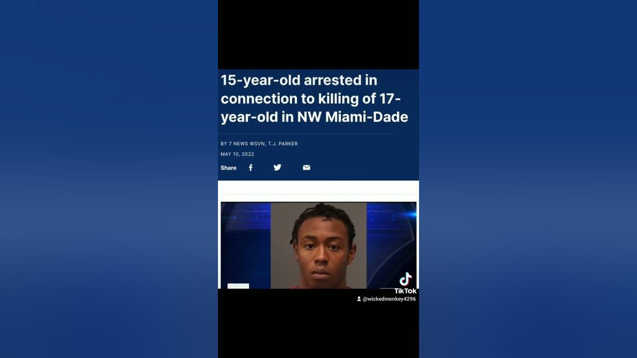 15 Year Old Arrested For Murder In Miami Youtube