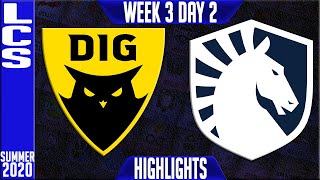 DIG vs TL Highlights | LCS Summer 2020 W3D2 | Dignitas vs Team Liquid