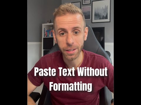 Paste Text without Formatting