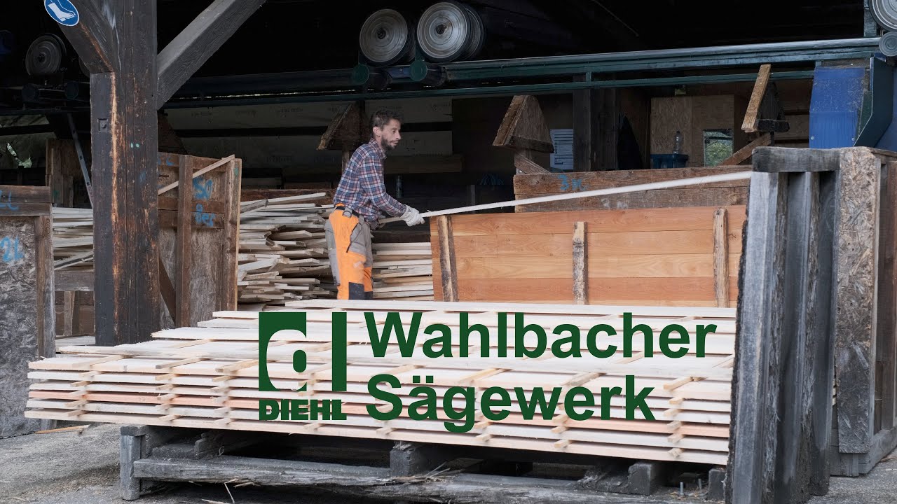 Das Wahlbacher Sägewerk- vom Stamm bis zum fertigen Produkt. - YouTube