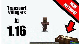 NEW! How To Transport Villagers in Minecraft 1.16
