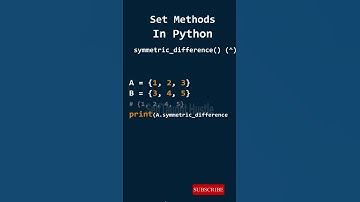 Set Methods symmetric difference  in Python #coding #code #programming