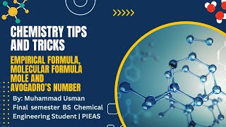 Chemistry Tips and Tricks (Part 1) | Moles, Avogadro's number, Empirical formula, Molecular formula
