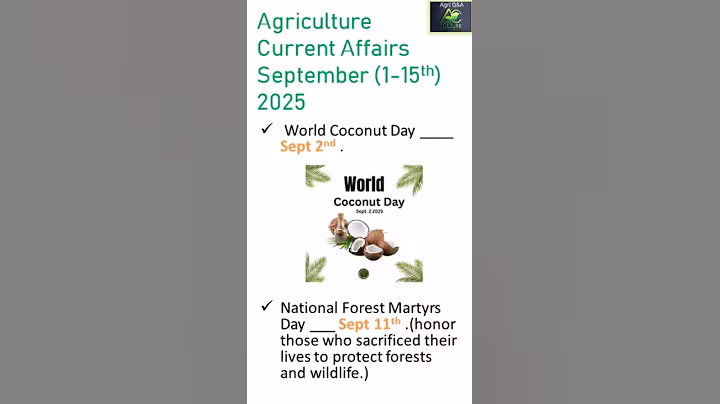 #Agriculture Current Affairs #September 2025#NABARD ##IBPS AFO #APPSC #TGPSC