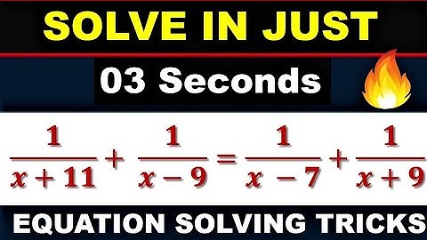 BEST VEDIC MATHS TRICK To solve Equations | Equation solving tricks | Algebra tricks for ssc cgl